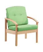 RO - 01 křeslo čalouněné koženkou Holy, dřevěné HOLY Z 2 - koženka zelinkavá